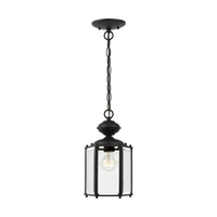 One Light Outdoor Semi-Flush Convertible Pendant
