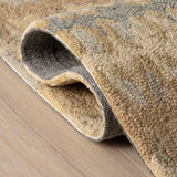 Dash & Albert Paint Chip Hand Micro Hooked Wool Rug in Natural, folded