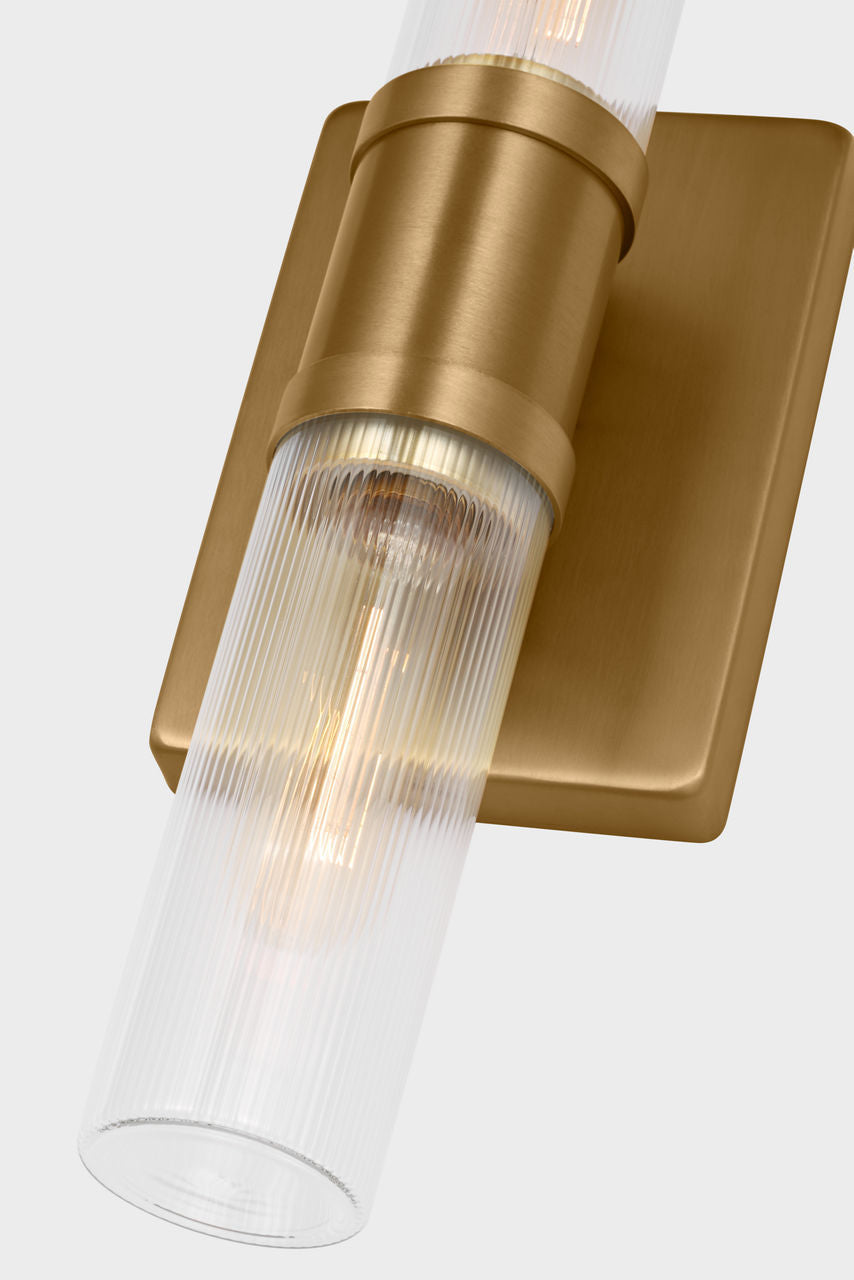 Keaton 16" Bath Sconce — Clear Fluted