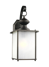 Jamestowne One Light Outdoor Wall Lantern — 17.00", Frosted Seeded