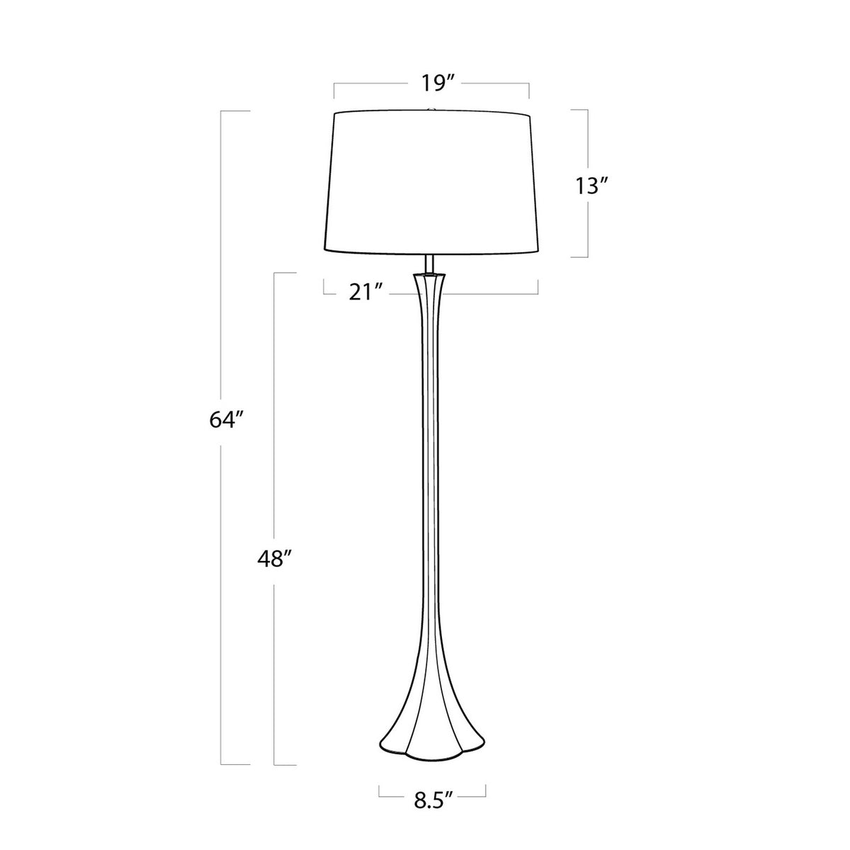 Lillian One Light Floor Lamp