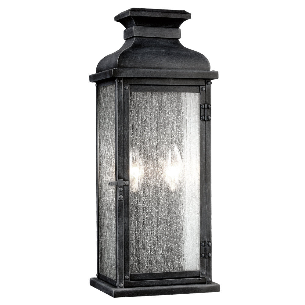 Two Light Wall Lantern — 18.13", Pediment
