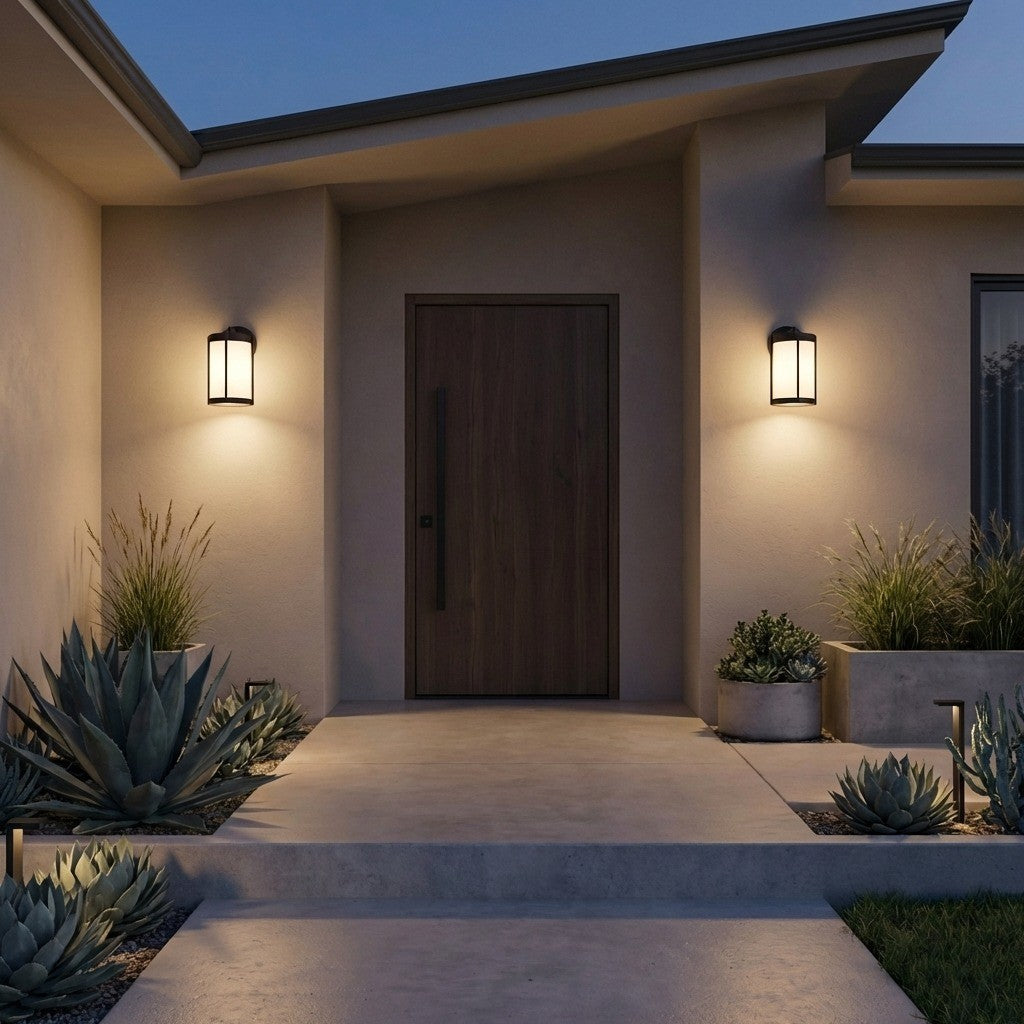 Luning Small Lantern — White Aluminum Shade