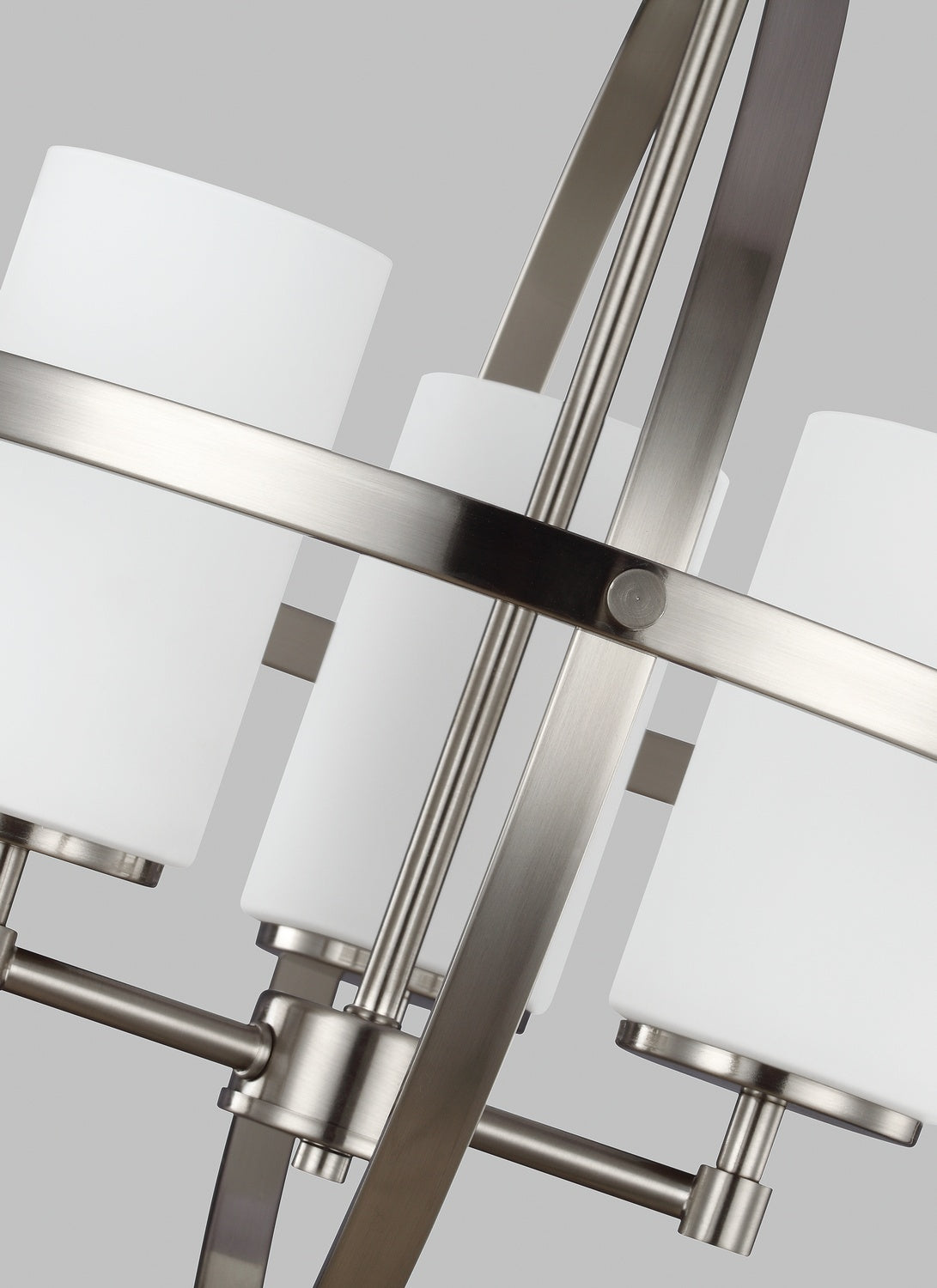 Alturas Three Light Chandelier — Etched / White Inside