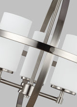Alturas Three Light Chandelier — Etched / White Inside