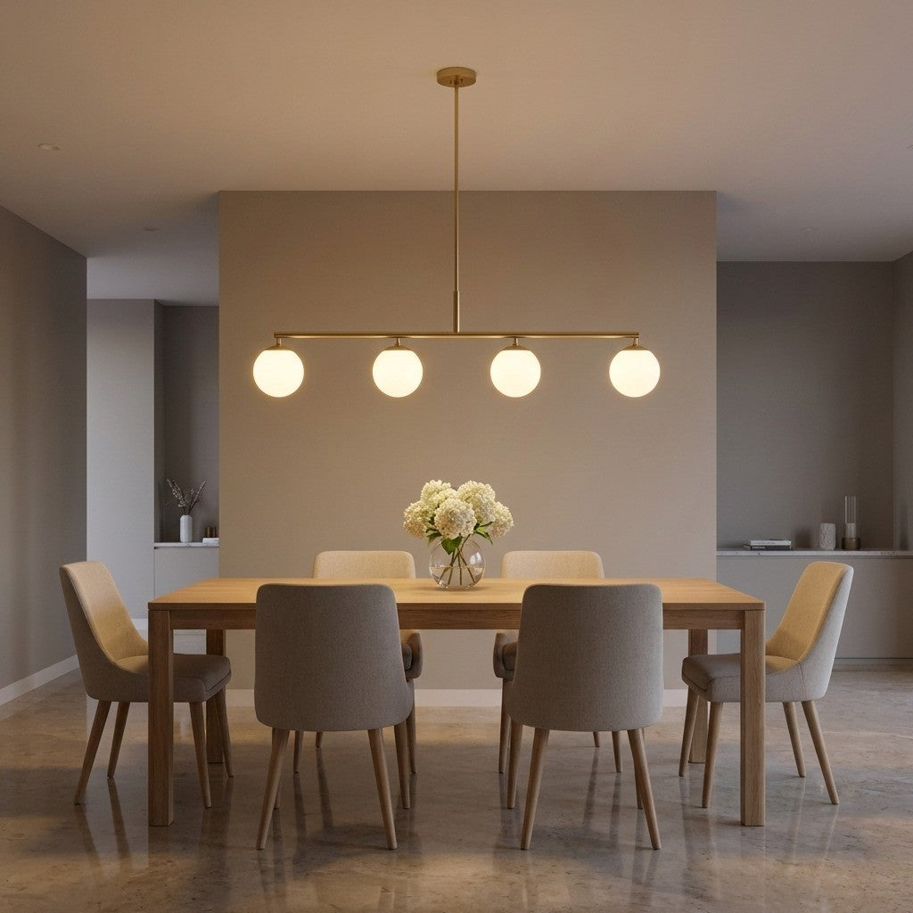 Nube Four Light Linear Chandelier