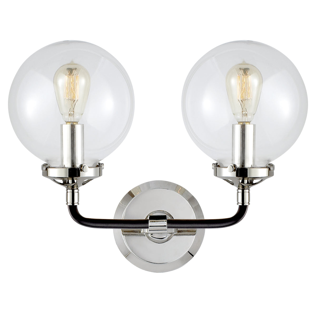 Bistro Double Light Curved Sconce