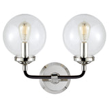 Bistro Double Light Curved Sconce