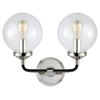 Bistro Double Light Curved Sconce