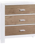 White Brushed Oak with Natural Oak | Rustico Moderno 3 Drawer Dresser | Valley Ridge Furniture