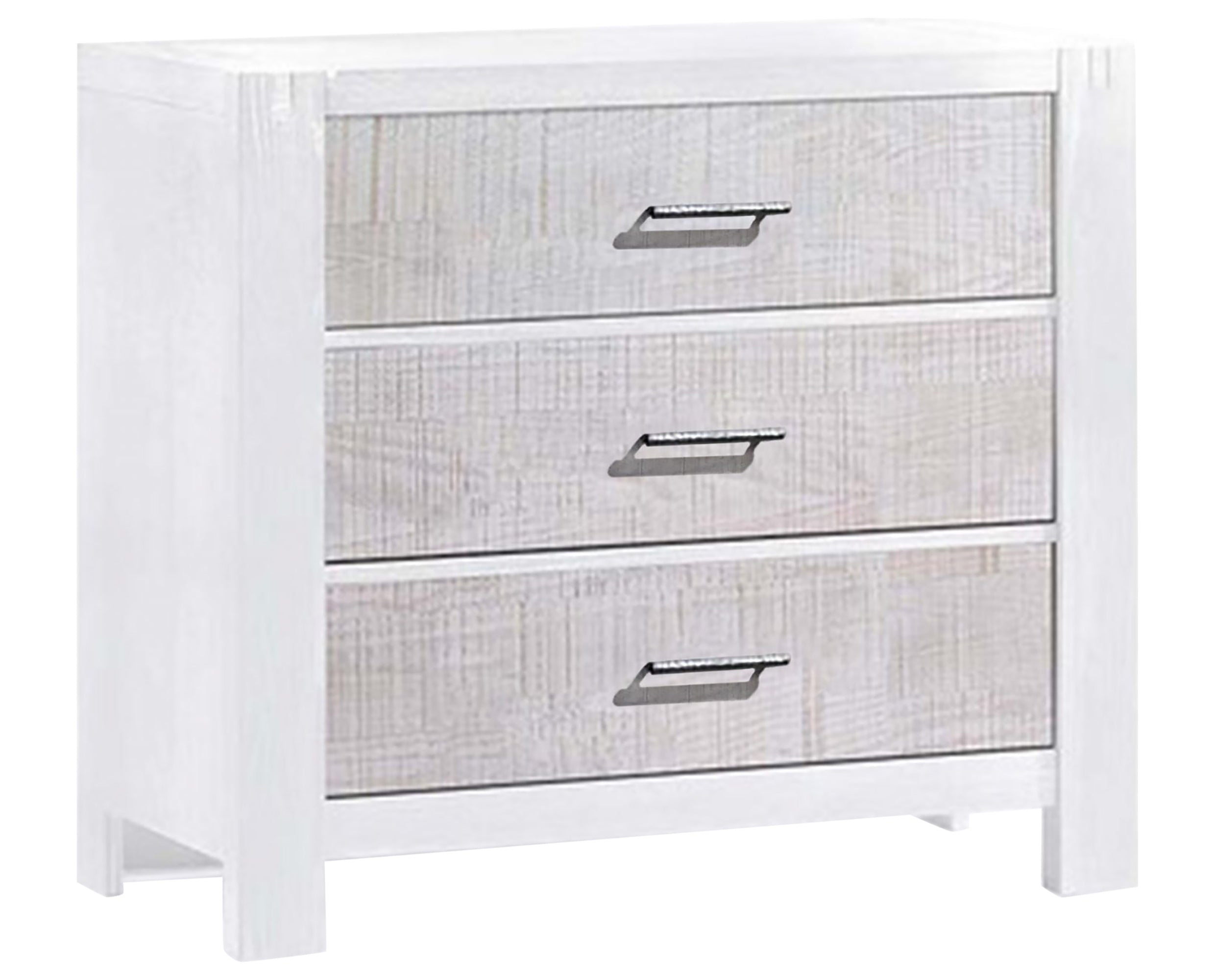 White Brushed Oak with White Bark Oak | Rustico Moderno 3 Drawer Dresser | Valley Ridge Furniture