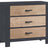Graphite Oak with Natural Oak | Rustico Moderno 3 Drawer Dresser | Valley Ridge Furniture