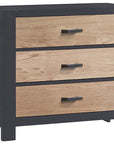 Graphite Oak with Natural Oak | Rustico Moderno 3 Drawer Dresser | Valley Ridge Furniture