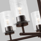 Oslo Five Light Chandelier — Clear Seeded