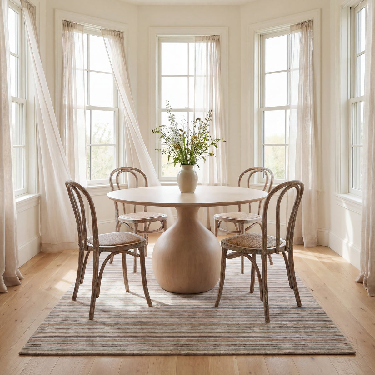 Dash & Albert Brindle Stripe Hand Loom Knotted Wool Rug in Clay, photo 3