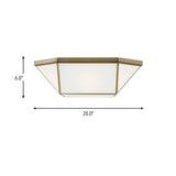 Four Light Flush Mount — 6.00", 60 W