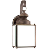 One Light Outdoor Wall Lantern — 12.50", Etched White Tiffany