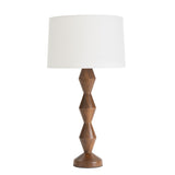 Crew Walnut Buffet Lamp (Natural Linen Shade)