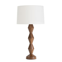 Crew Walnut Buffet Lamp (Natural Linen Shade)