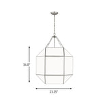 Morrison Large Lantern — Smooth White, 60 W