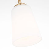 Miles One Light Pendant — Etched white glass