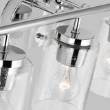Oslo 3-Light Bath Sconce — Clear Seeded