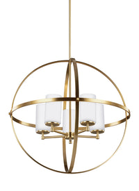 Alturas 5-Light Chandelier — Etched / White Inside