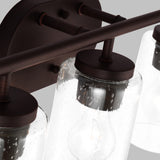 Oslo 3-Light Bath Sconce — Clear Seeded