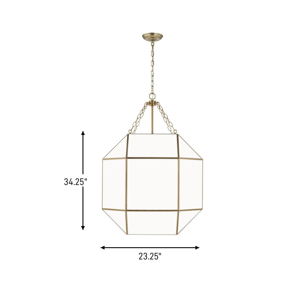 Morrison Large Lantern — Smooth White, 60 W