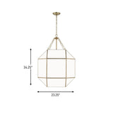 Morrison Large Lantern — Smooth White, 60 W
