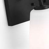 Miles Two Light Bath — Etched white glass