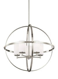 Alturas 5-Light Chandelier — Etched / White Inside