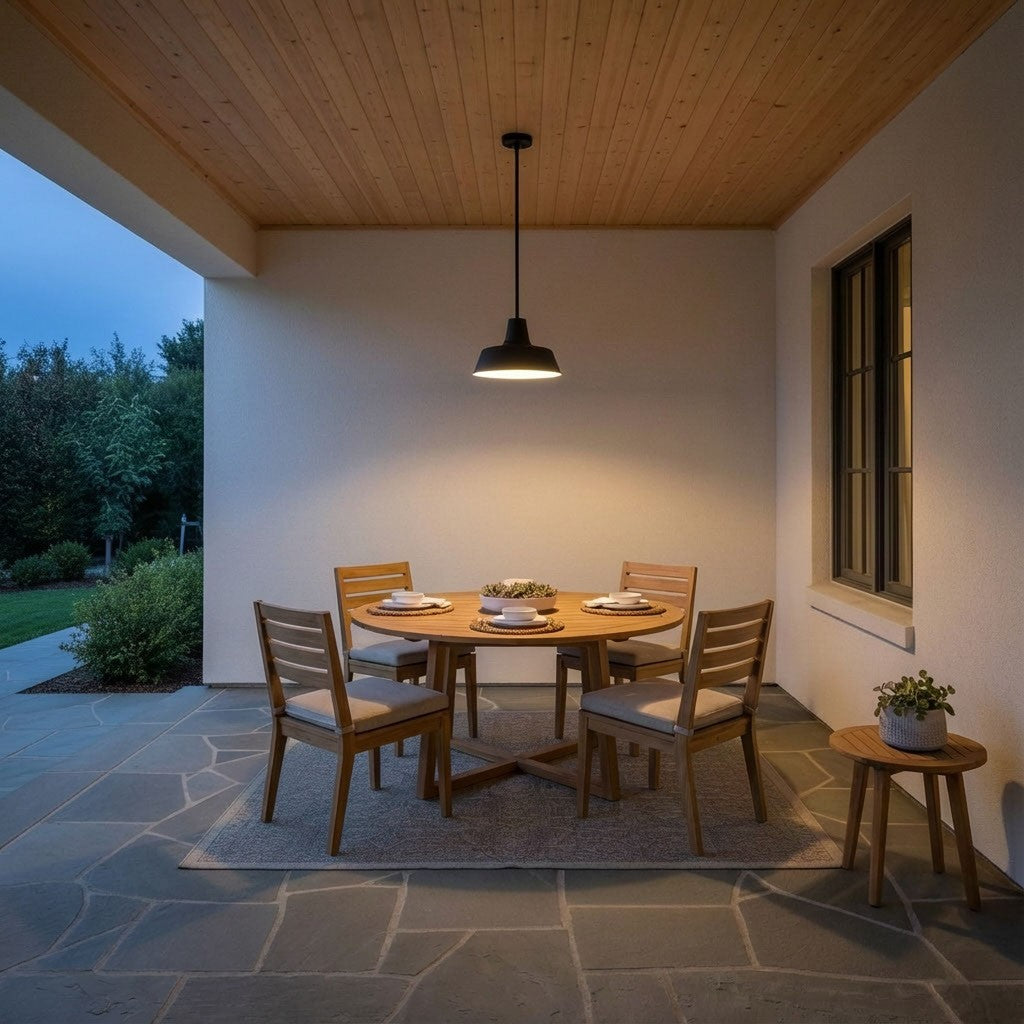 One Light Outdoor Pendant — 9.00", 75 W
