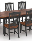 Spice Washed Birch and Black Birch with Distressed Finish | Canadel Champlain 3878 Dining Set | Valley Ridge Furniture