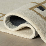 Nate Berkus Yves Bordered Wool Cozy Area Rug