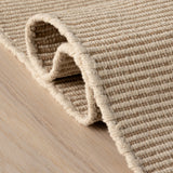 Dash & Albert Haverhill Handwoven Cotton Rug in Natural, folded