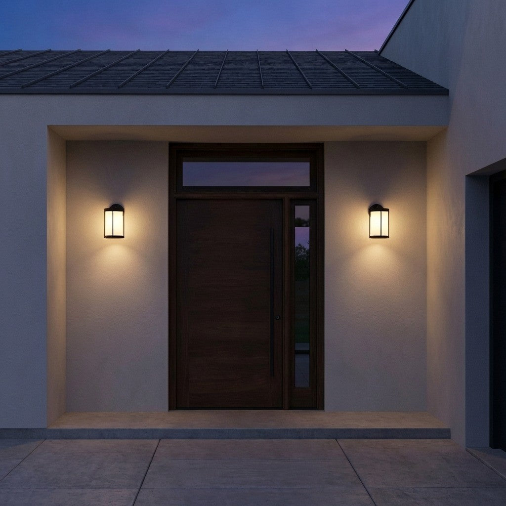 Luning Small Lantern — White Aluminum Shade