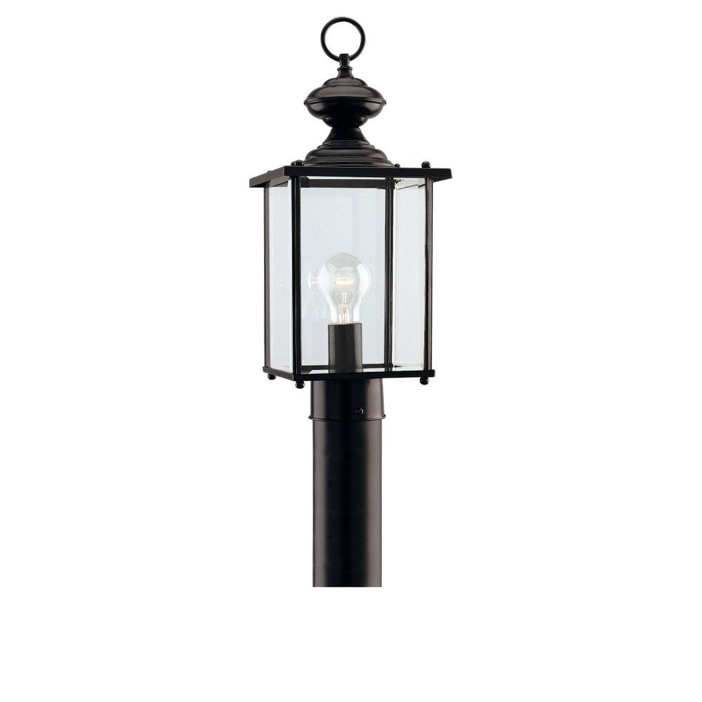 Jamestowne 17" Post Lantern — Clear Beveled