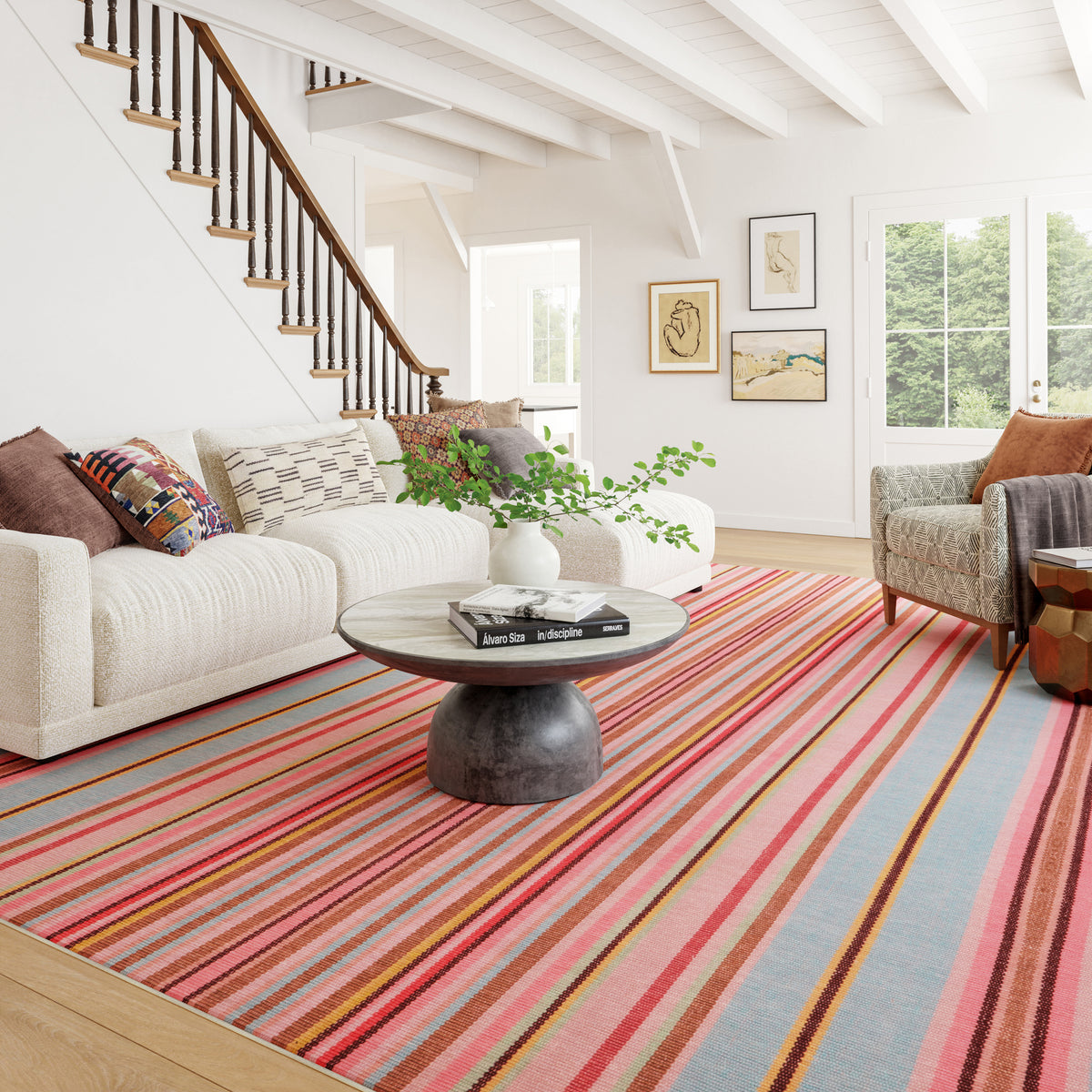 Jamaica Stripe Machine Washabel Rug