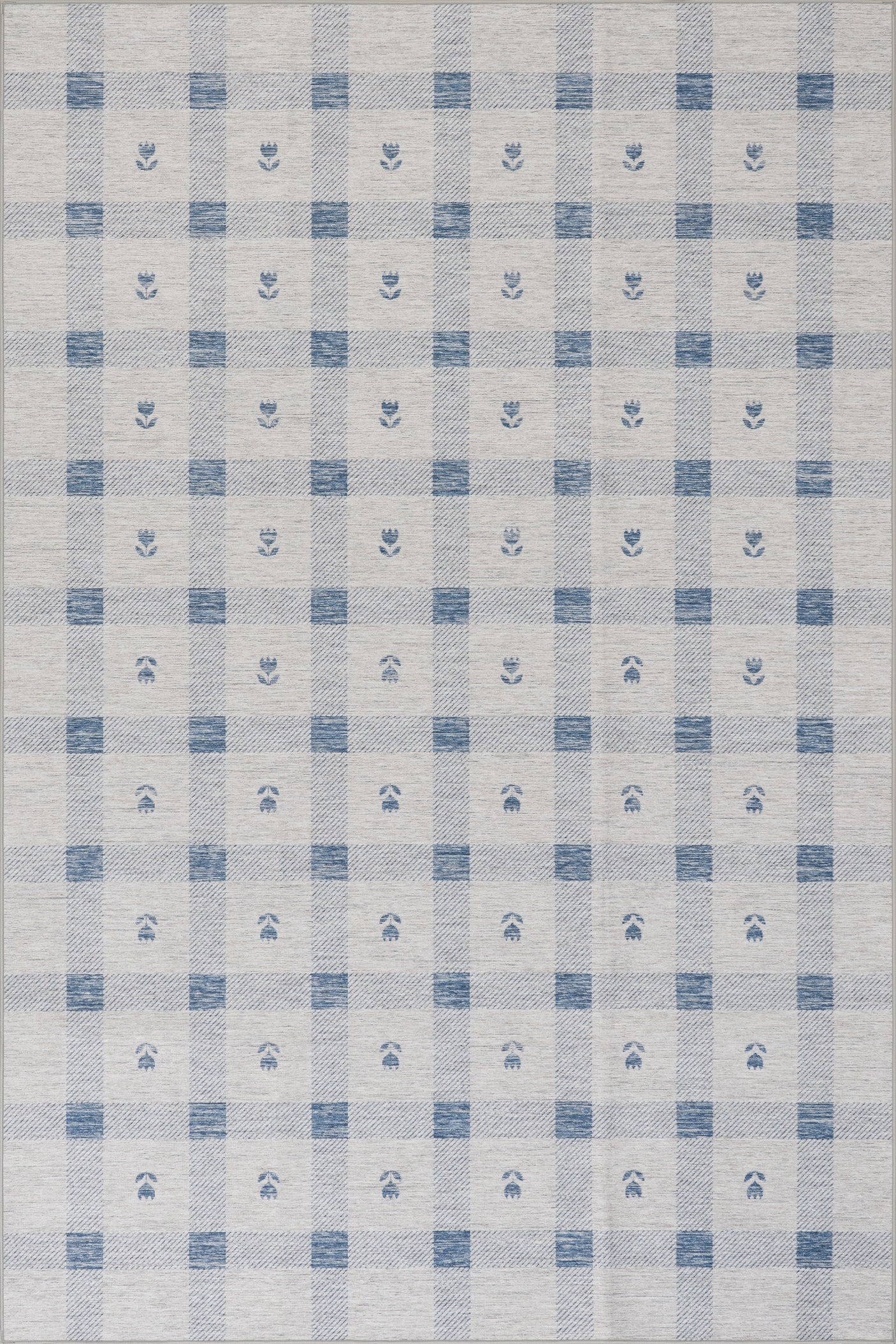 Valen Modern Plaid Machine Washable Rug