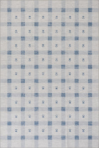 Gingham Machine Washable Rug