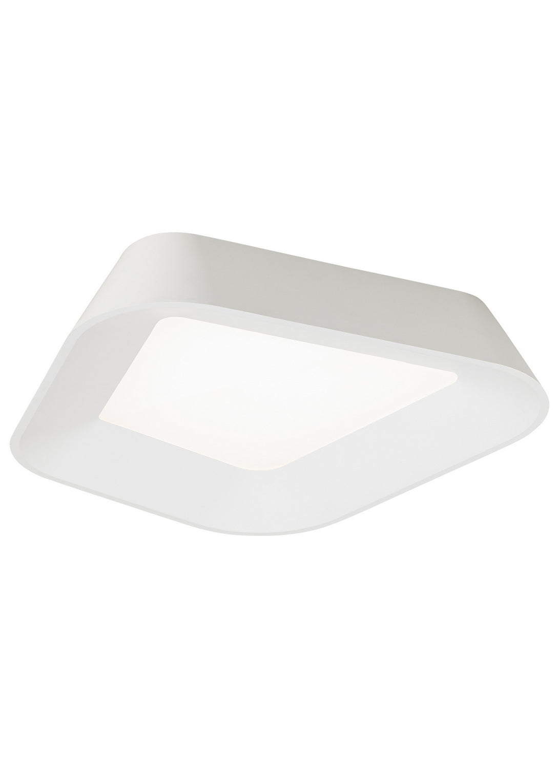 Rhonan Flush Mount — Matte White / White