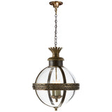 Crown Top Banded Globe Lantern