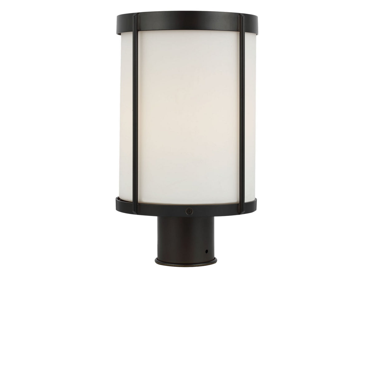 Luning 13 One Light Outdoor Post Lantern — Etched White Glass
