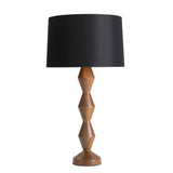 Crew Walnut Buffet Lamp (Black Shade)