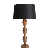 Crew Walnut Buffet Lamp (Black Shade)