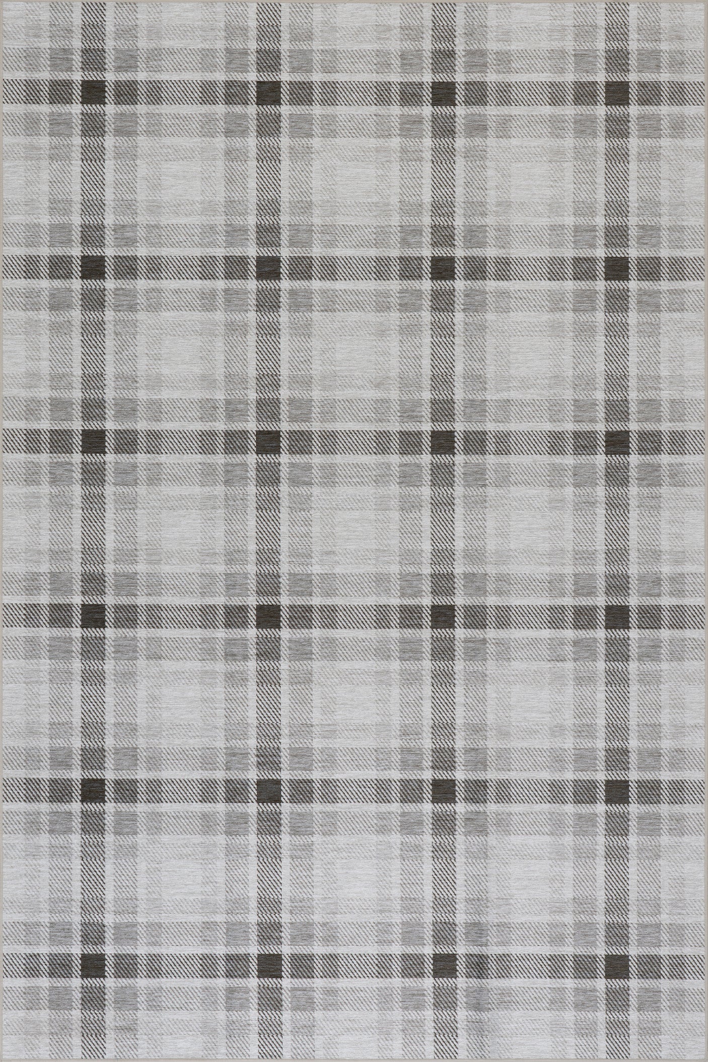 Andri Modern Plaid Machine Washable Rug