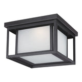 Hunnington Flush Mount — 1 Light, Etched Seeded
