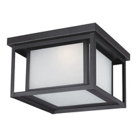 Hunnington Flush Mount — 1 Light, Etched Seeded