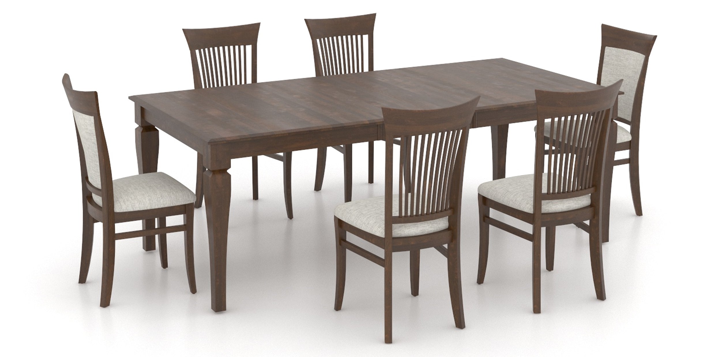 Cognac Washed Birch with Matte Finish and AC Fabric | Canadel Core 4268 PB Dining Set | Valley Ridge Furniture